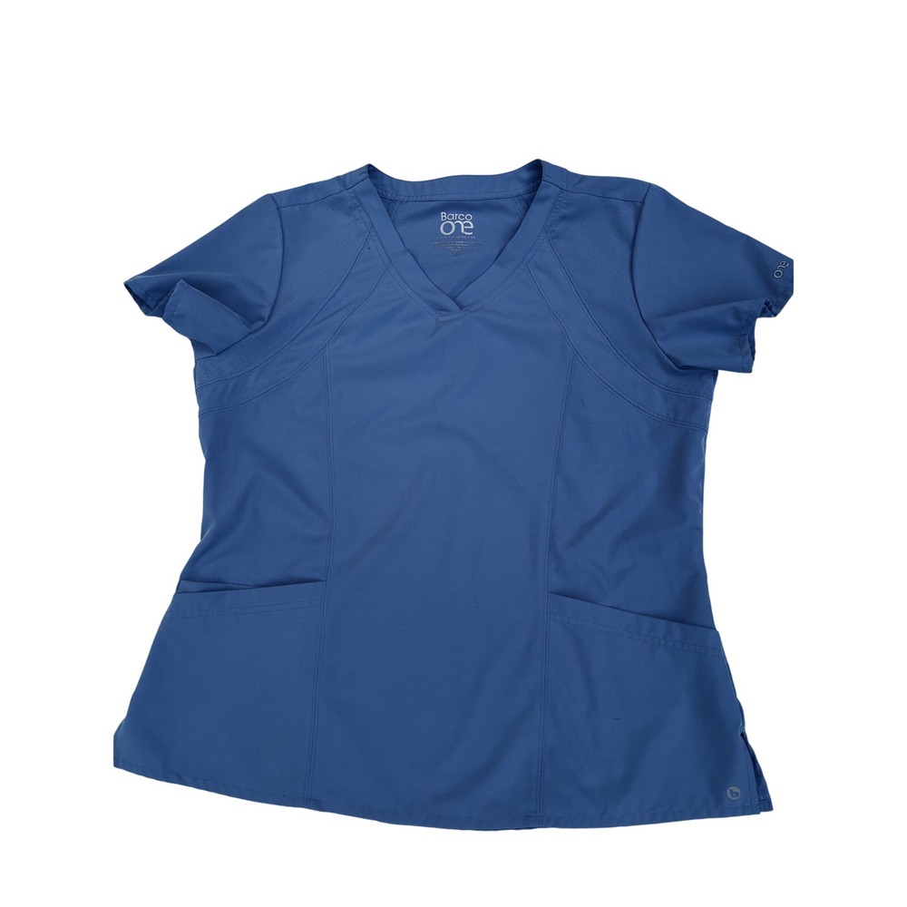 Barco One Women's V-Neck Medical Scrub Top - Slate Blue